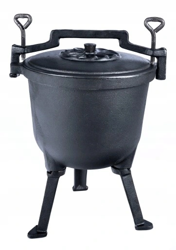 Żeliwny KOCIOŁEK Garnek MYŚLIWSKI węgierski PIECZONKI na Ognisko GRILL - 8L