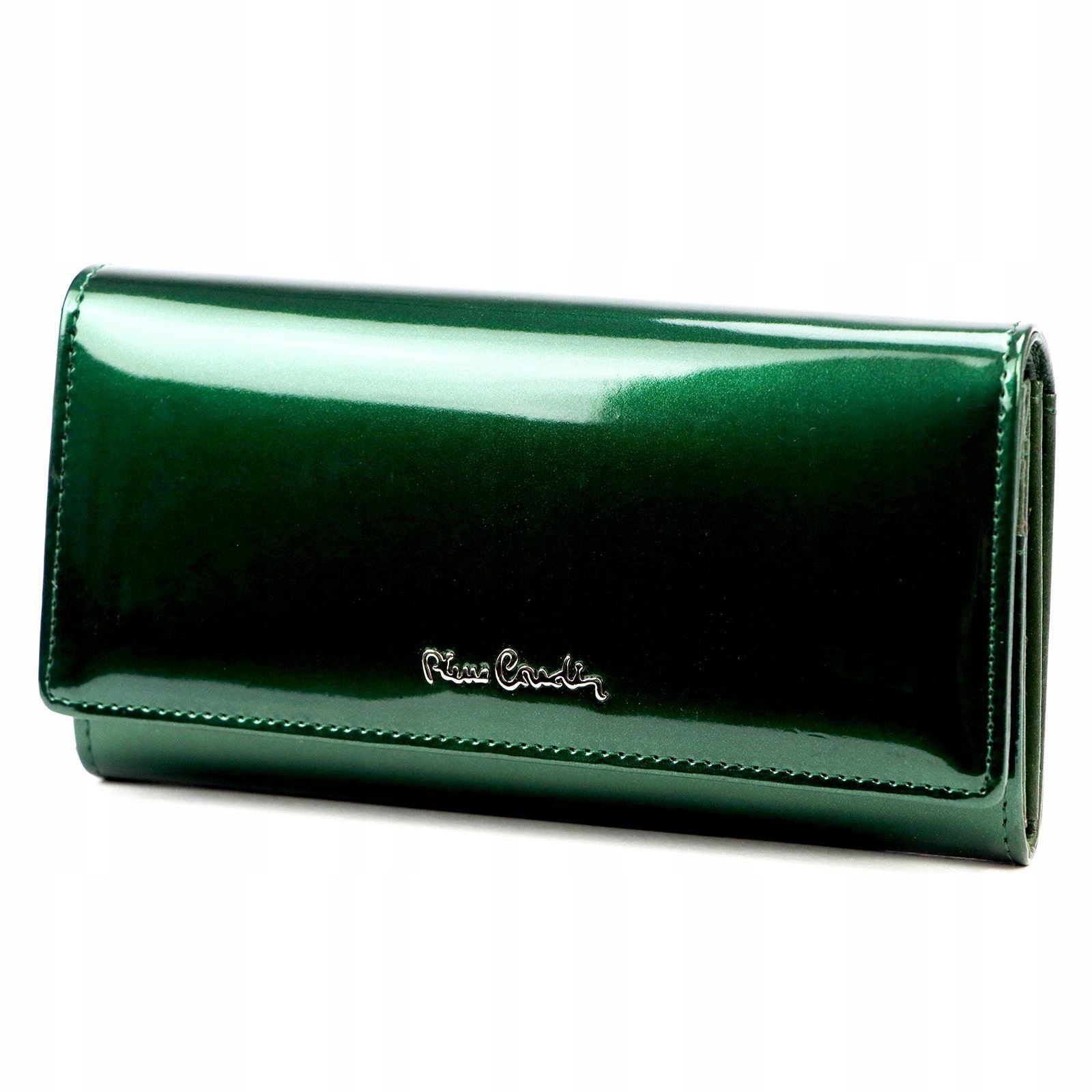 Pierre Cardin elegantní dámská kožená peněženka zelená krabička Set