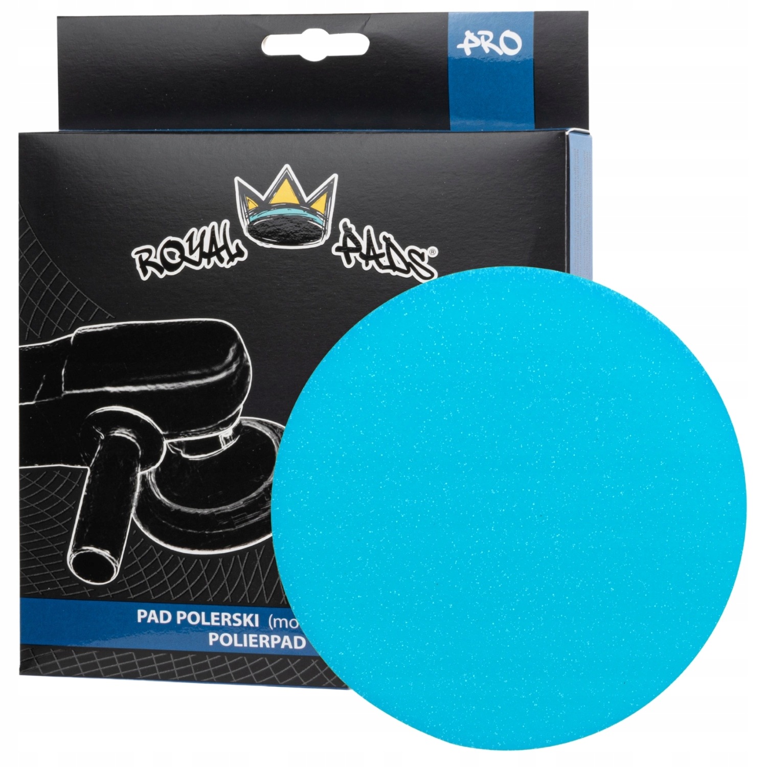 Royal Pads Pro Heavy Cut Pad 135 – bardzo twardy pad polerski, niebieski