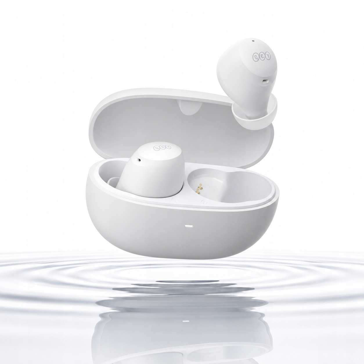Słuchawki bezprzewodowe Qcy HT07 ArcBuds Tws dokanałowe Bluetooth 5.2 bia