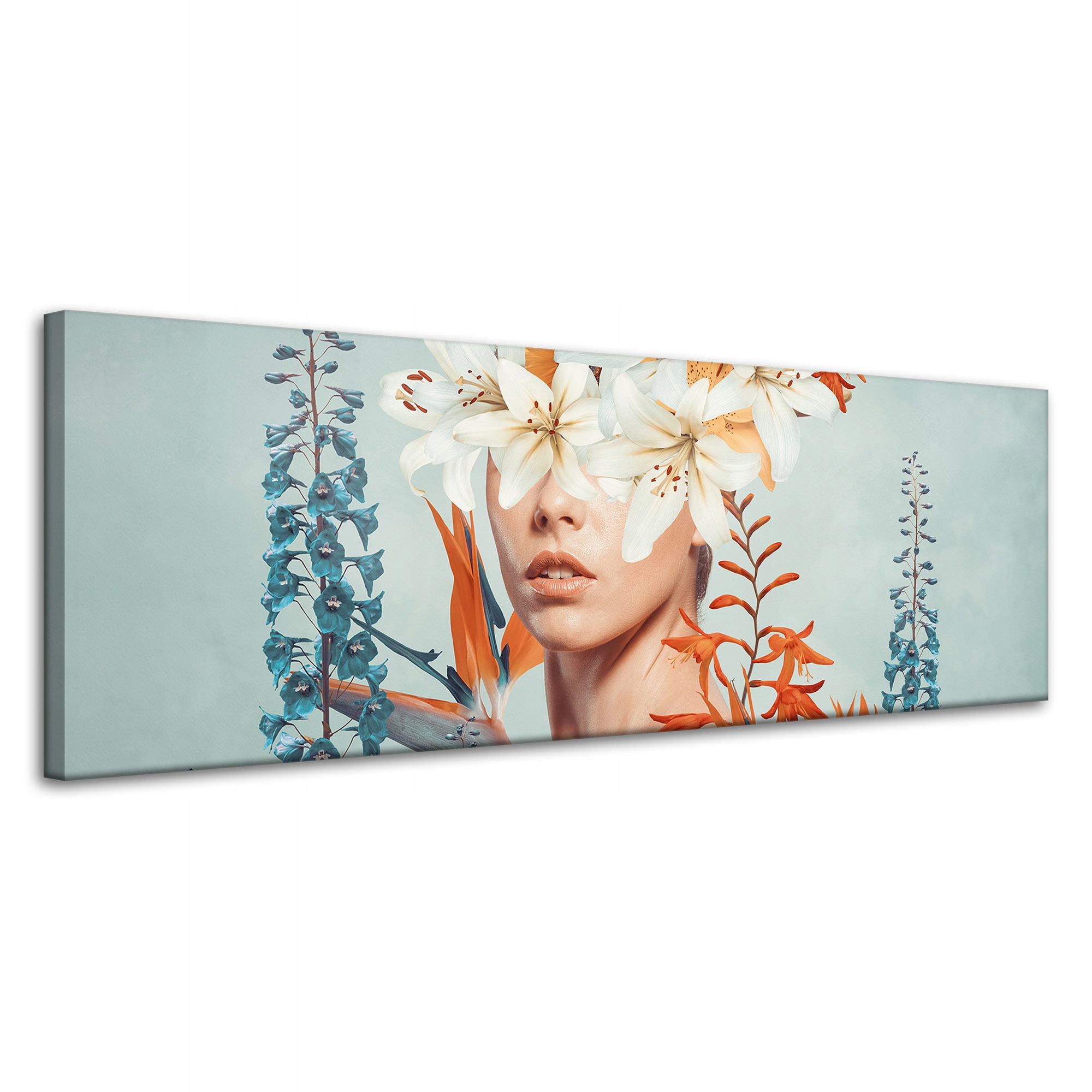 Obraz na plátně Dívka Krása Květiny Příroda 120x40 cm