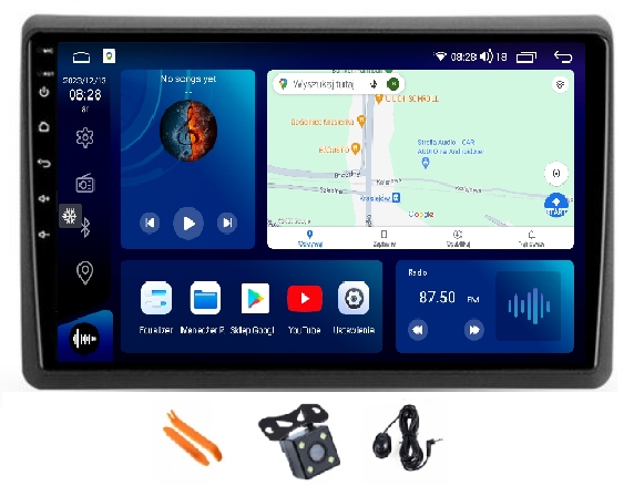 Rádio Android Gps Qled Carplay 128GB Renault Trafic 2 Opel Vivaro A 01-10