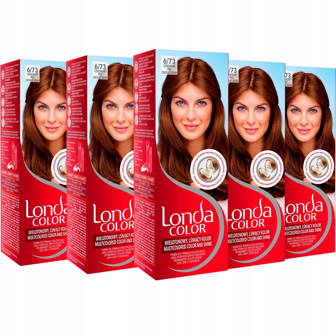 Londa Color barva na vlasy Čokoláda 6/73 Lesklá barva x5