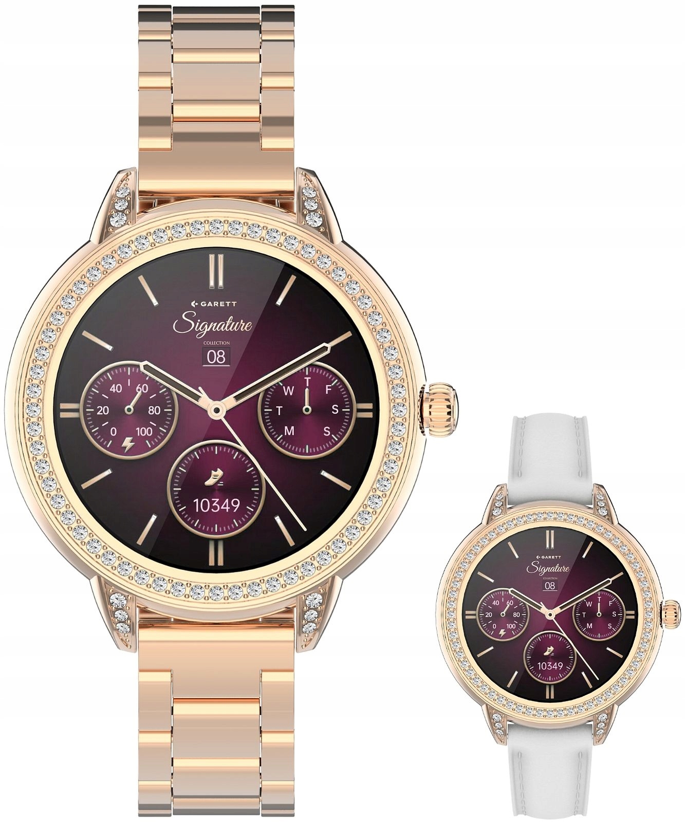 Chytré Hodinky Garett Signature Stella Rose Gold Solid Set Garett -5904238485101