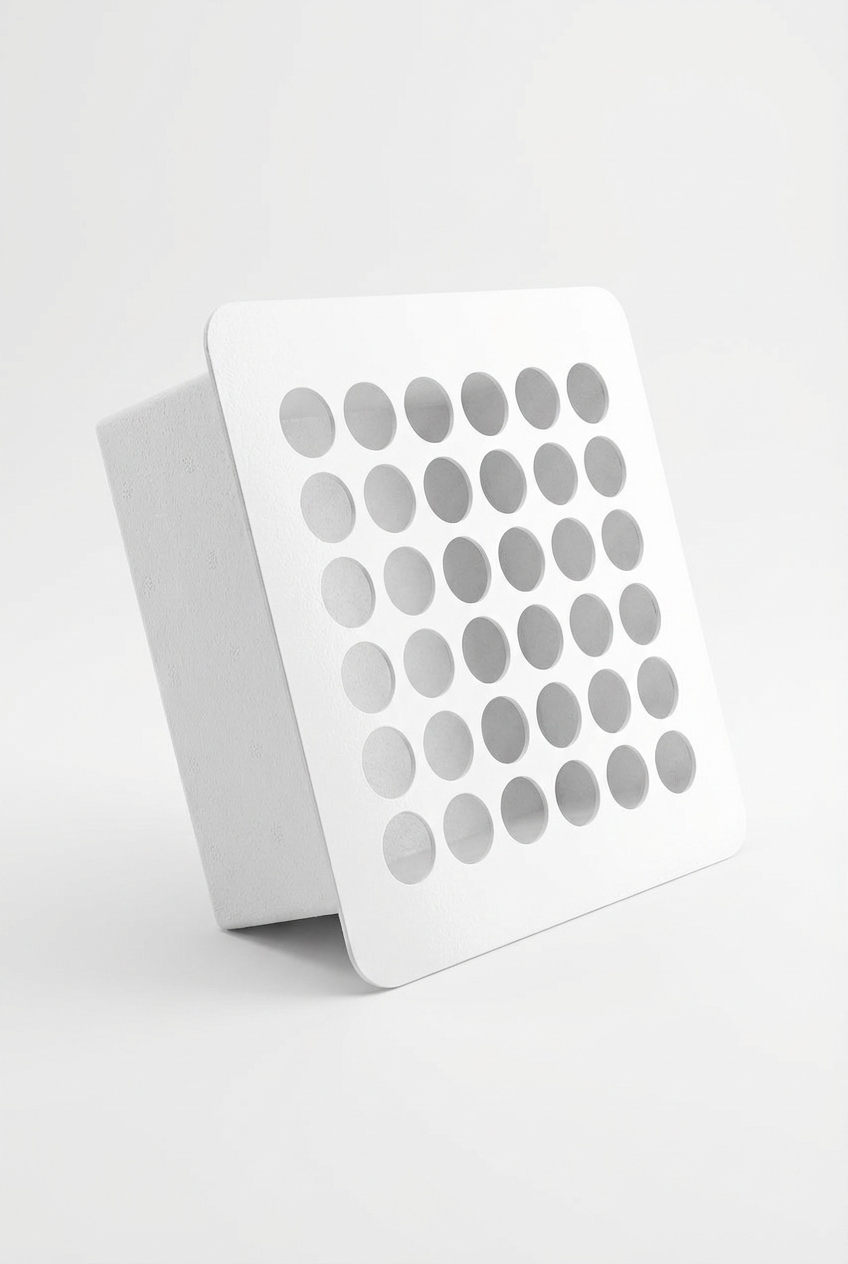 Ventilační mřížka kovová 17x17/20x20 bílá úspora tepla