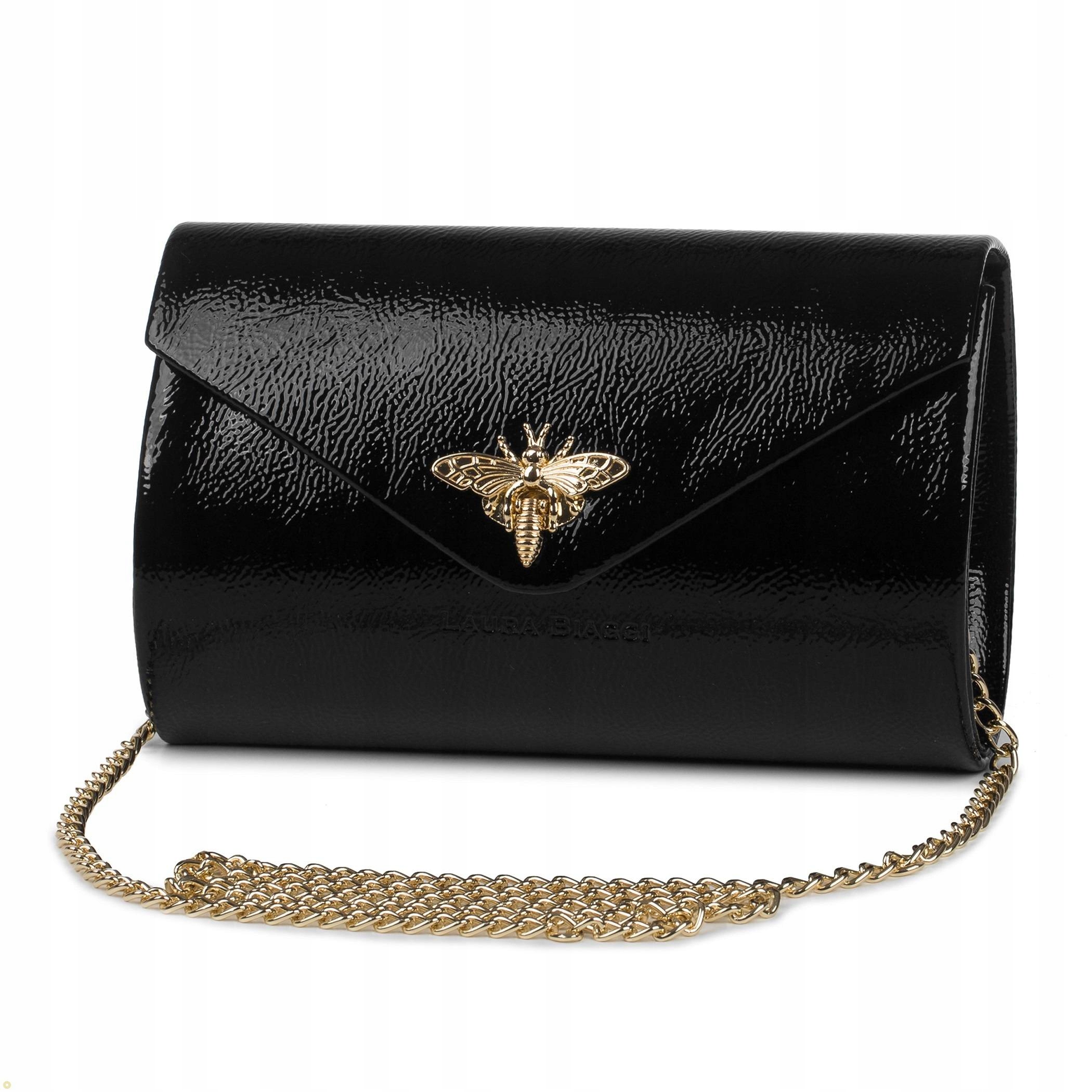 Černá Psaníčko Laura Biaggi s řetízkem – elegantní večerní kabelka