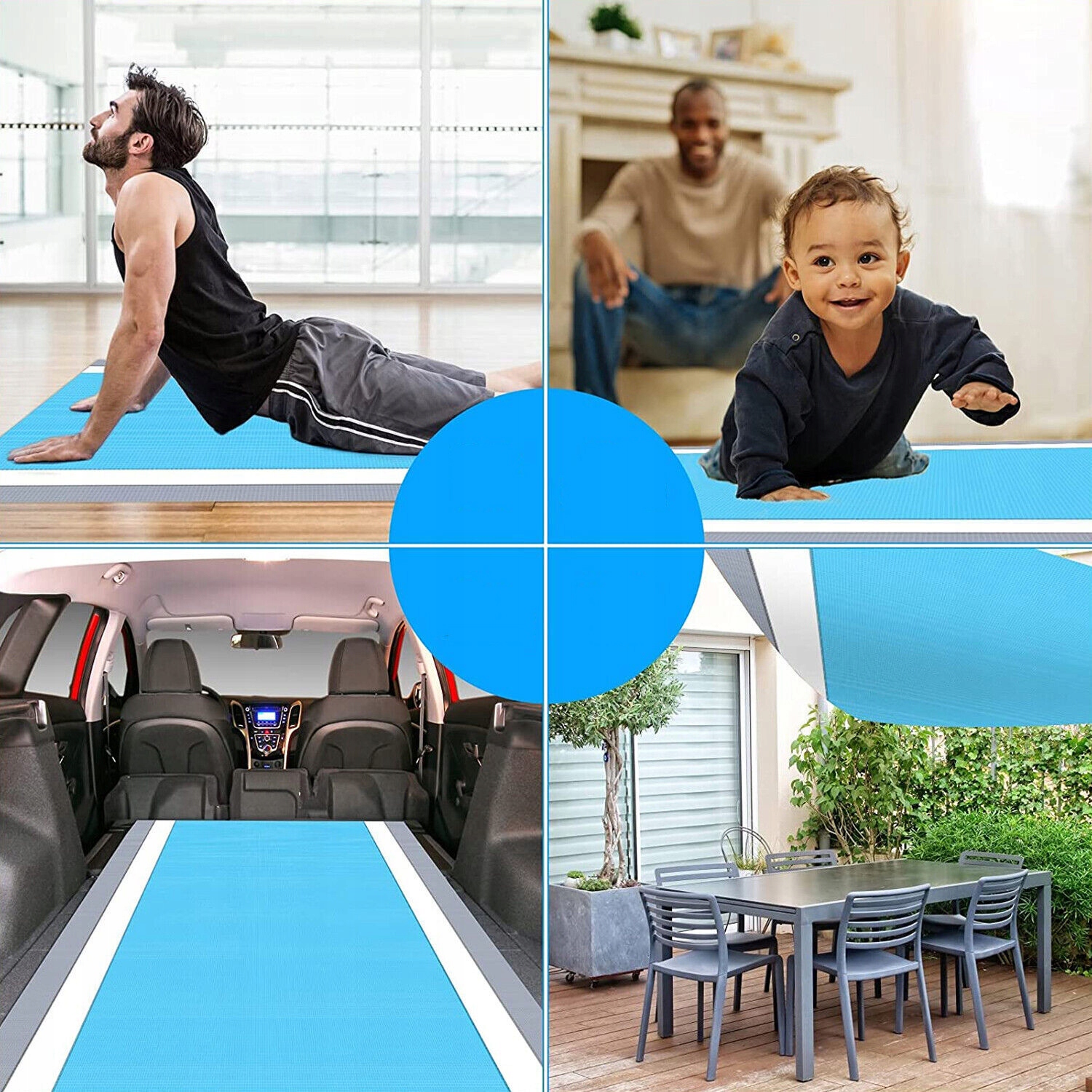 MATA PLAŻOWY, ODPORNY NA PIASEK, DUŻY KOC PIKNIKOWY, DLA 4-7 DOROSŁYCH Szerokość produktu 200 cm