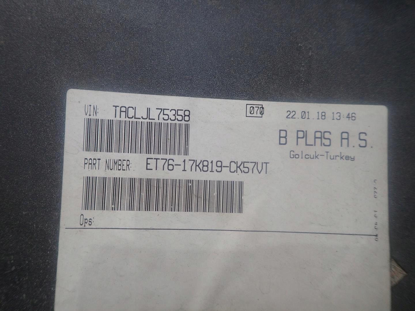 STOSSSTANGE VORNE VORNE FORD COURIER MK2 2014