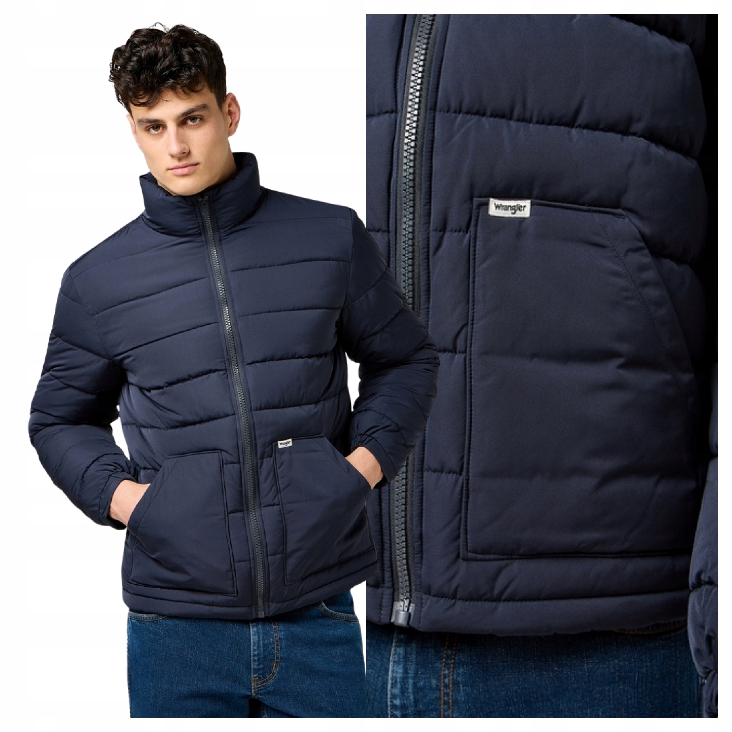 Pánská zimní bunda Wrangler Winter Jacket Dark Navy tmavě modrá L
