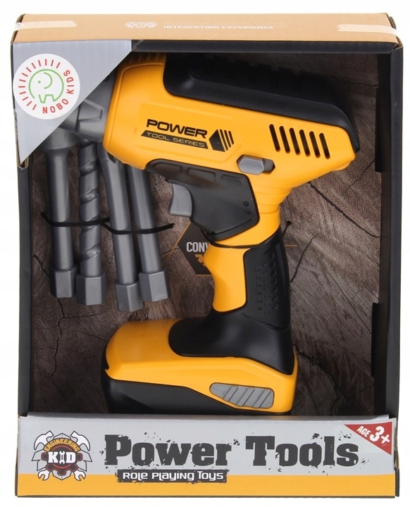 Wkrętarka Wiertarka Akumulatorowa Zestaw 4 Nasadki Efekty dźwiękowe