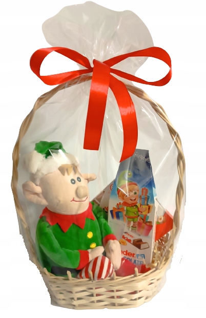 Koszyk Ze Słodyczami Kinder Maskotka Elf