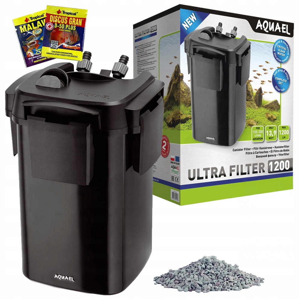 Levně Aquael Ultra Filter 1200 Filtr S Vložkami Do Akvária 150-300 L Bonus