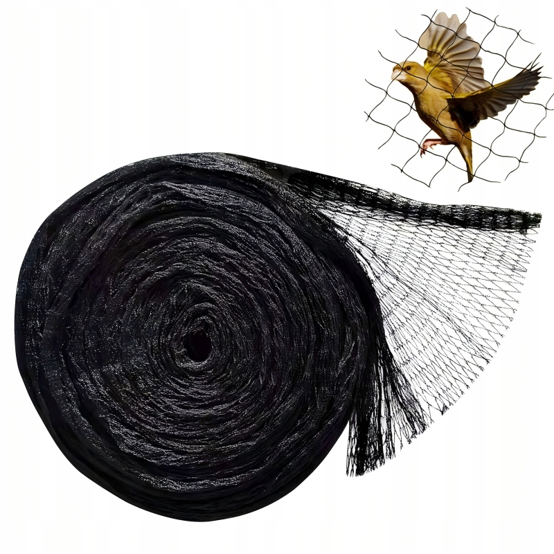 Siatka Ochronna 15m:Do Działki 5x5cm-PRZECIW Ptakom/gryzoniom Czarna