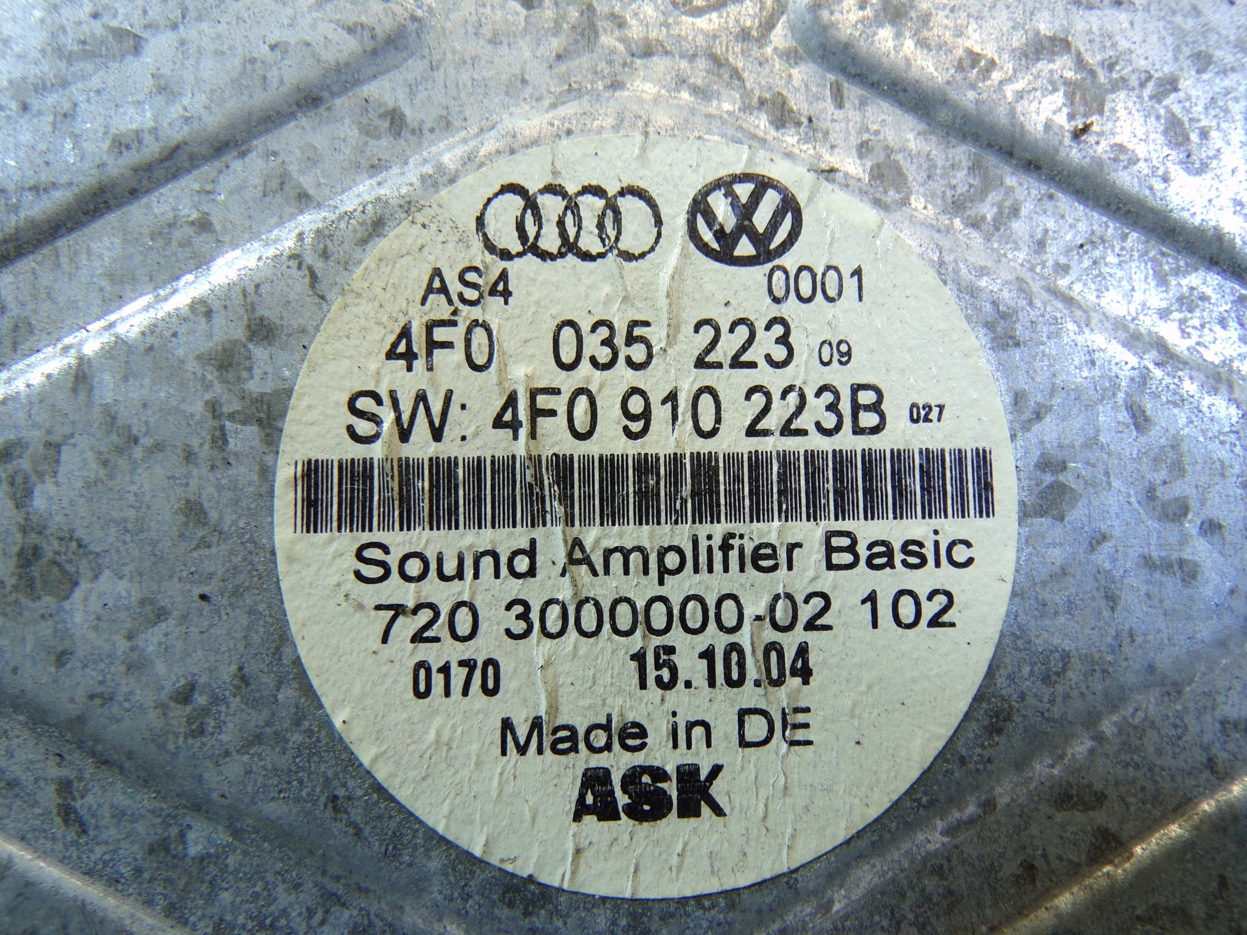 pojačalo radija AUDI A5 C6 ASK 4F0910223B