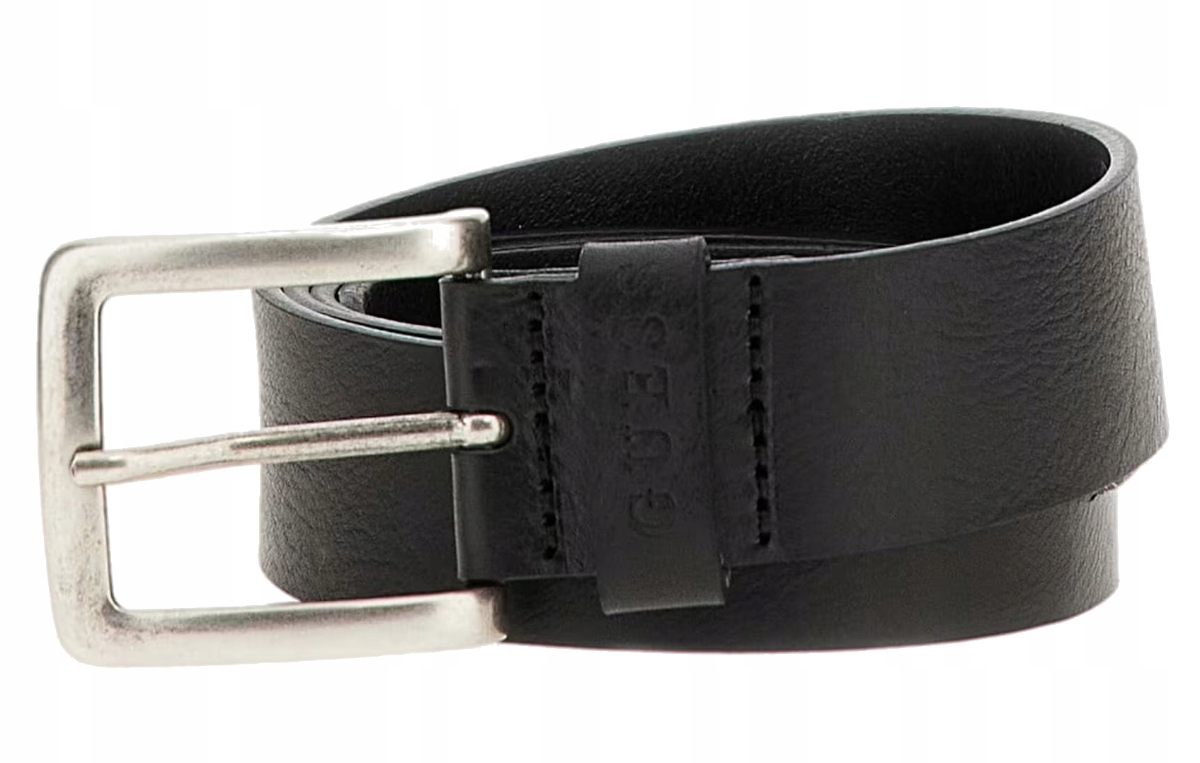 Guess Černý Pánský Pásek Ke Kalhotám Kožený L