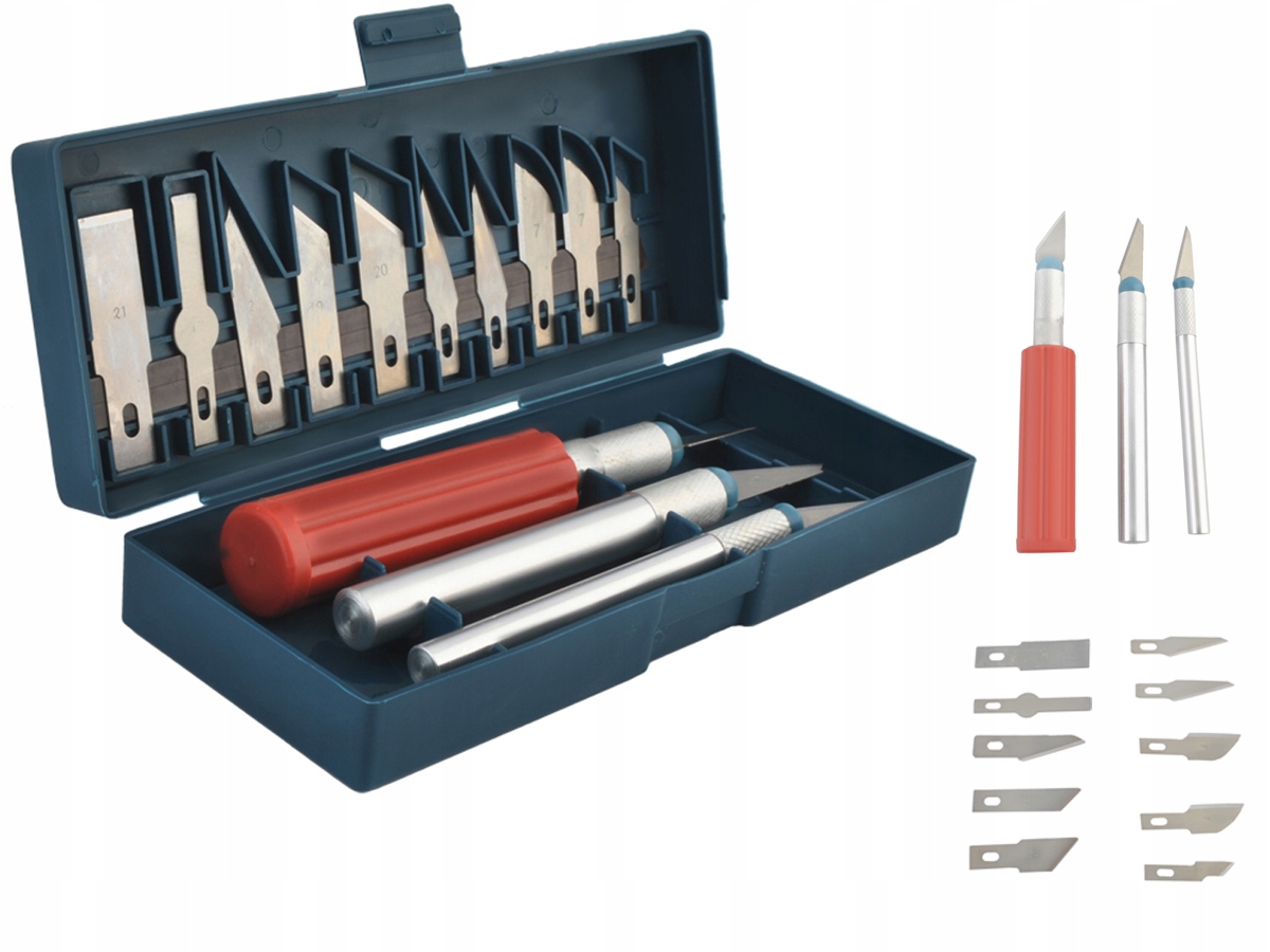 

193 Zestaw 13 Noży Skalpele Modelarskie Ostrza Nóż