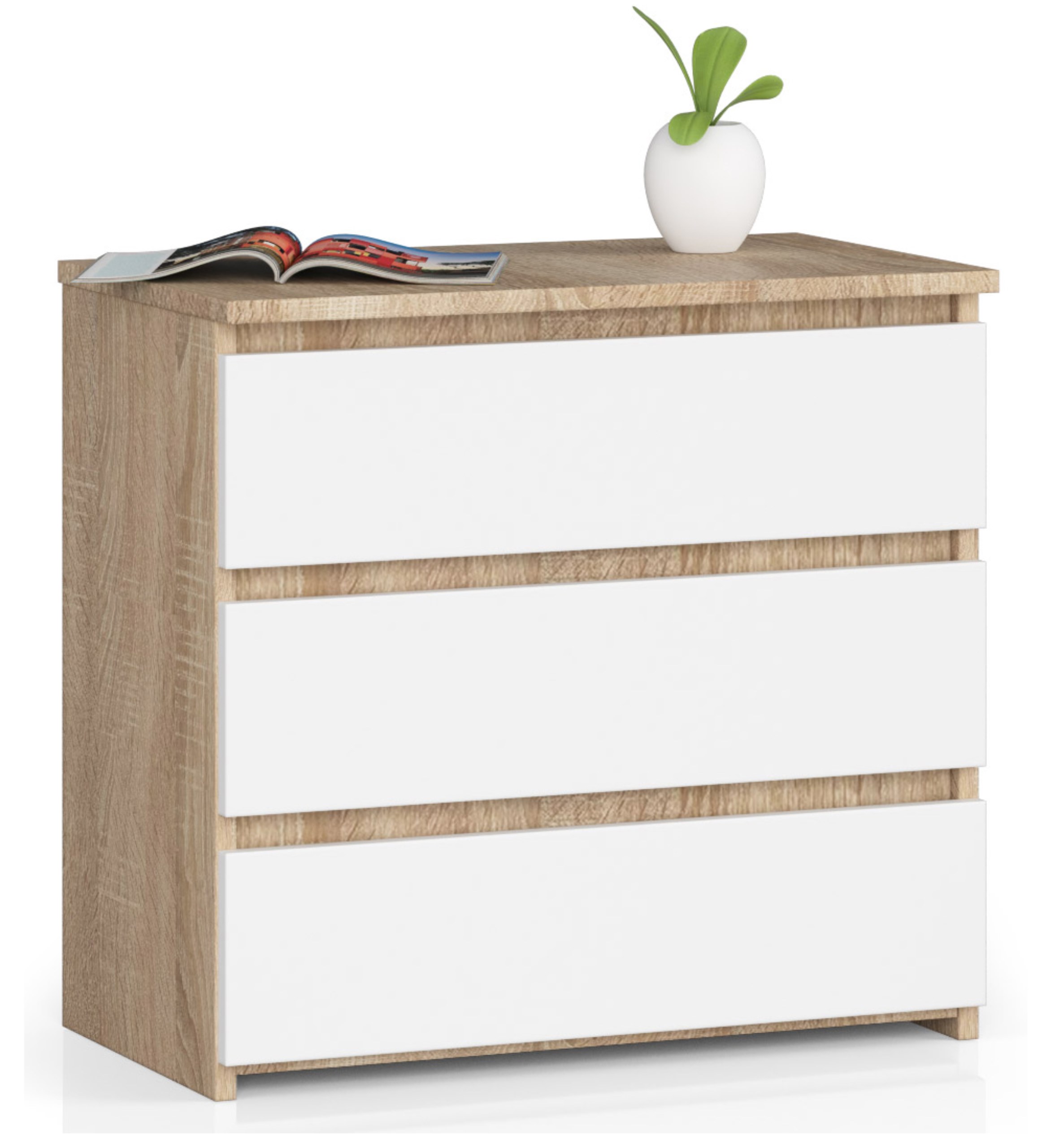 Nočná skrinka CL3 sonoma-biely nočný stolík 60 cm Akd