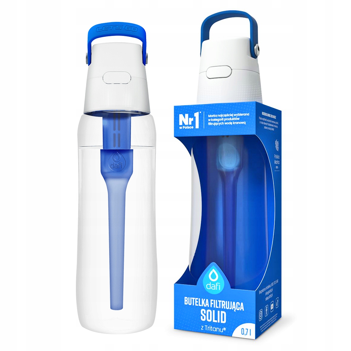 

Butelka filtrująca Dafi Solid 0,7l Niebieska Blue
