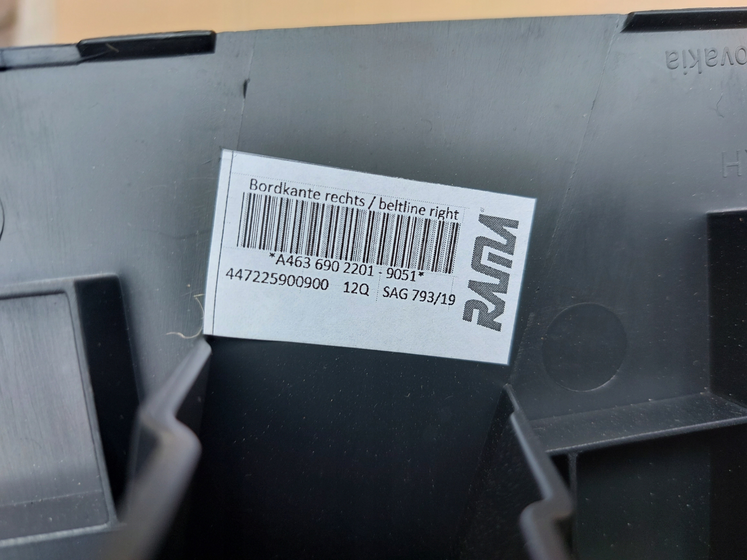 moulding boot right MERCEDES G KLASA W463 20r