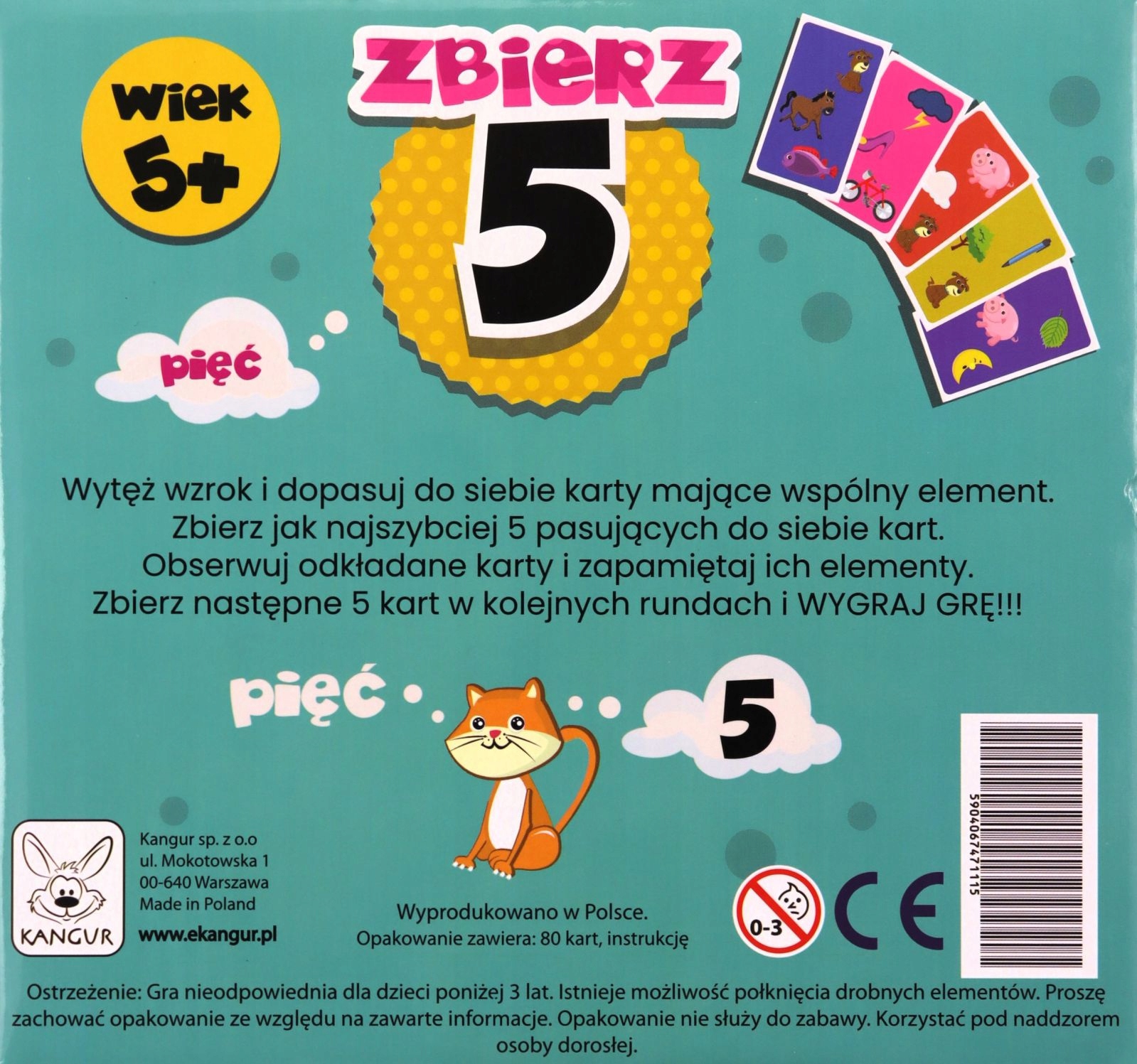 GRA ZBIERZ 5 Stan opakowania oryginalne