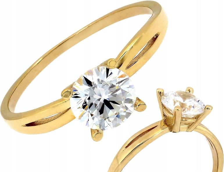 Prstýnek 585 je módní a ideální jako dárek se zirkonem k zásnubám r12