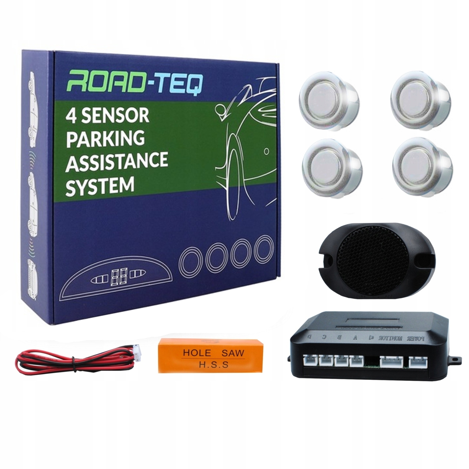 M-Tech Czujniki parkowania 18mm CP17 buzzer srebrn