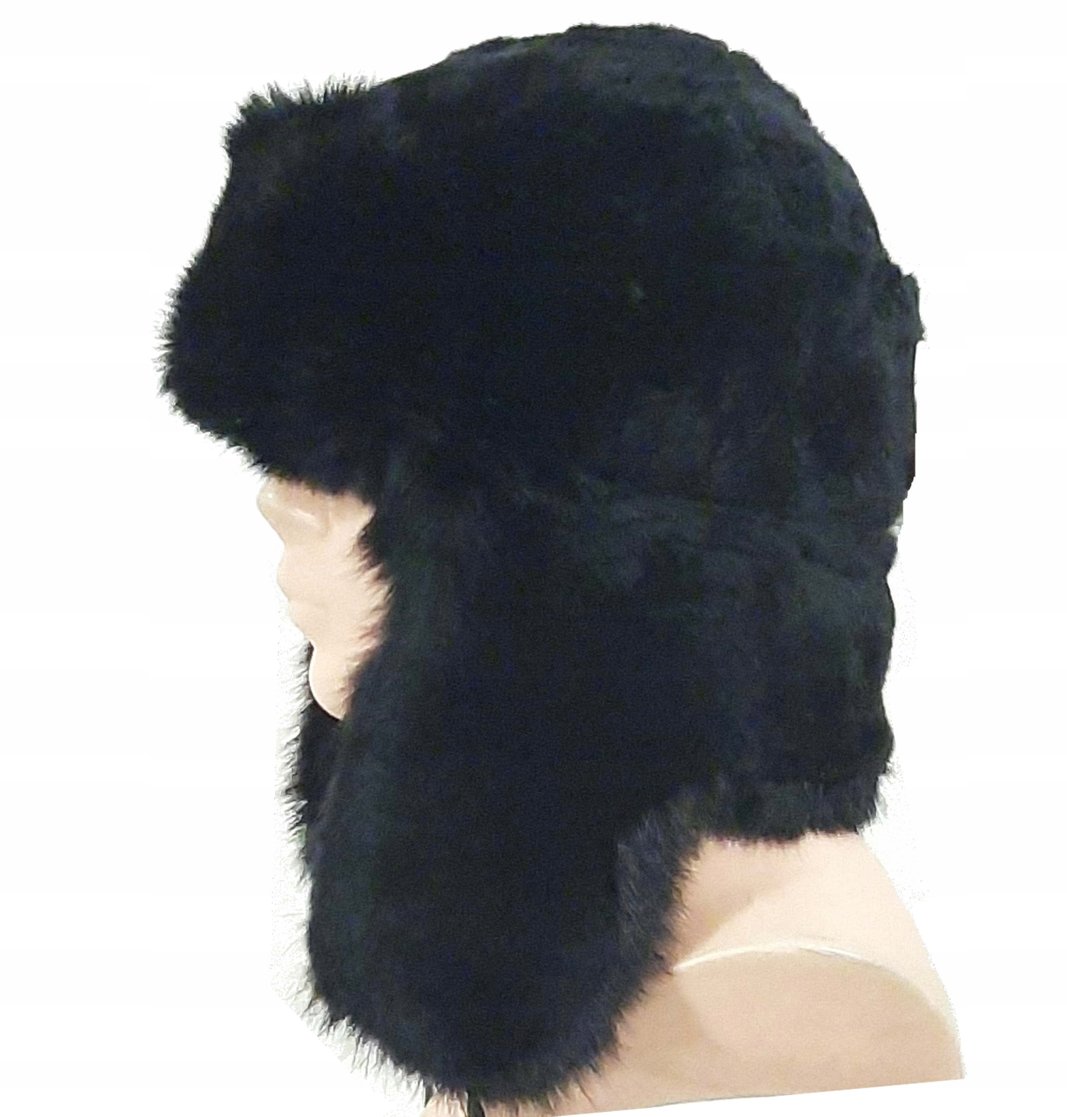 CZAPKA DAMSKA ZIMOWA PAPACHA KRÓLIK Naturalny L Marka ELEGANCJA