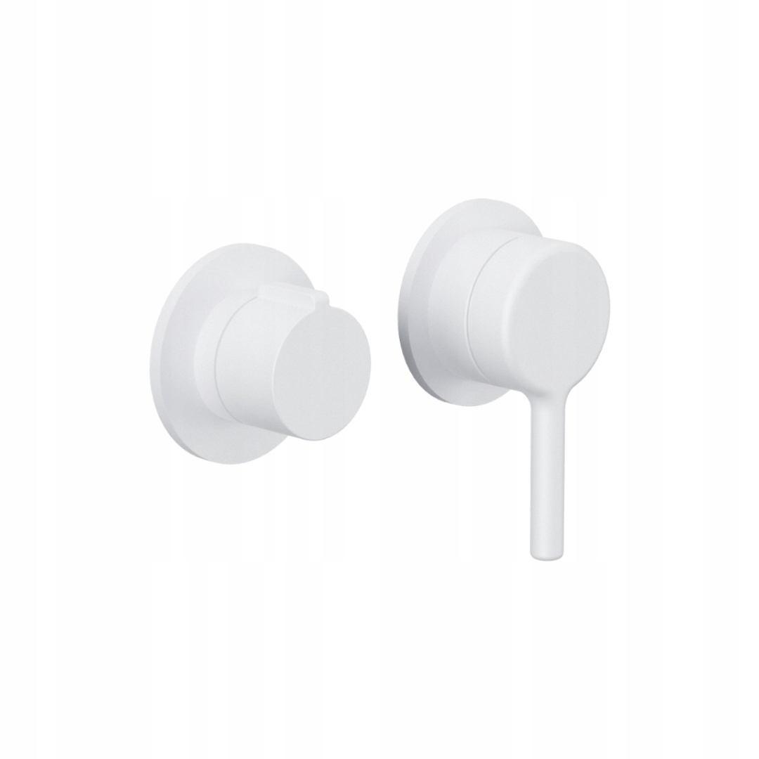 Pi Podomítková vanová a sprchová baterie bílá matná s hlavicí Kerox