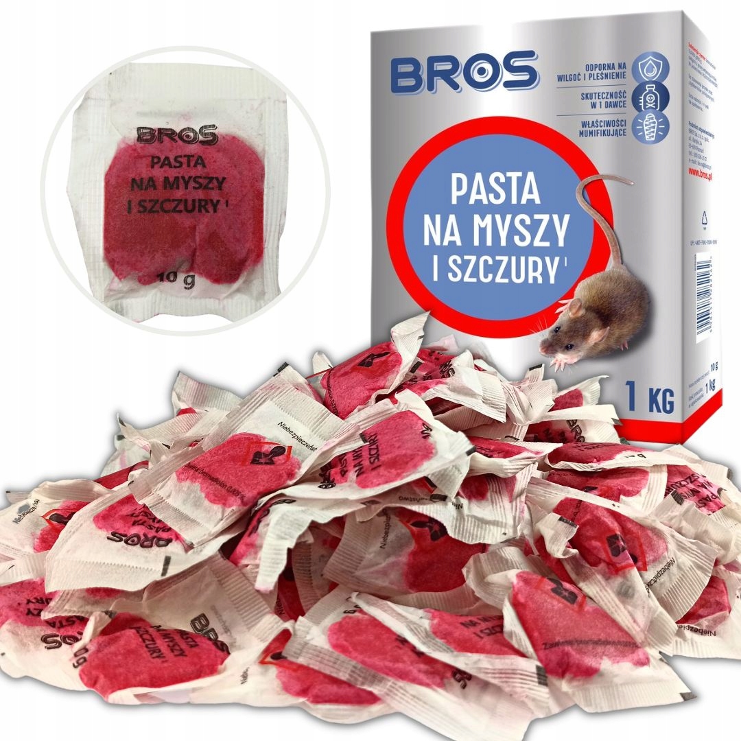 PASTA 1KG NA MYSZY SZCZURY SKUTECZNA BROS TRUTKA EAN (GTIN) 59045172821622