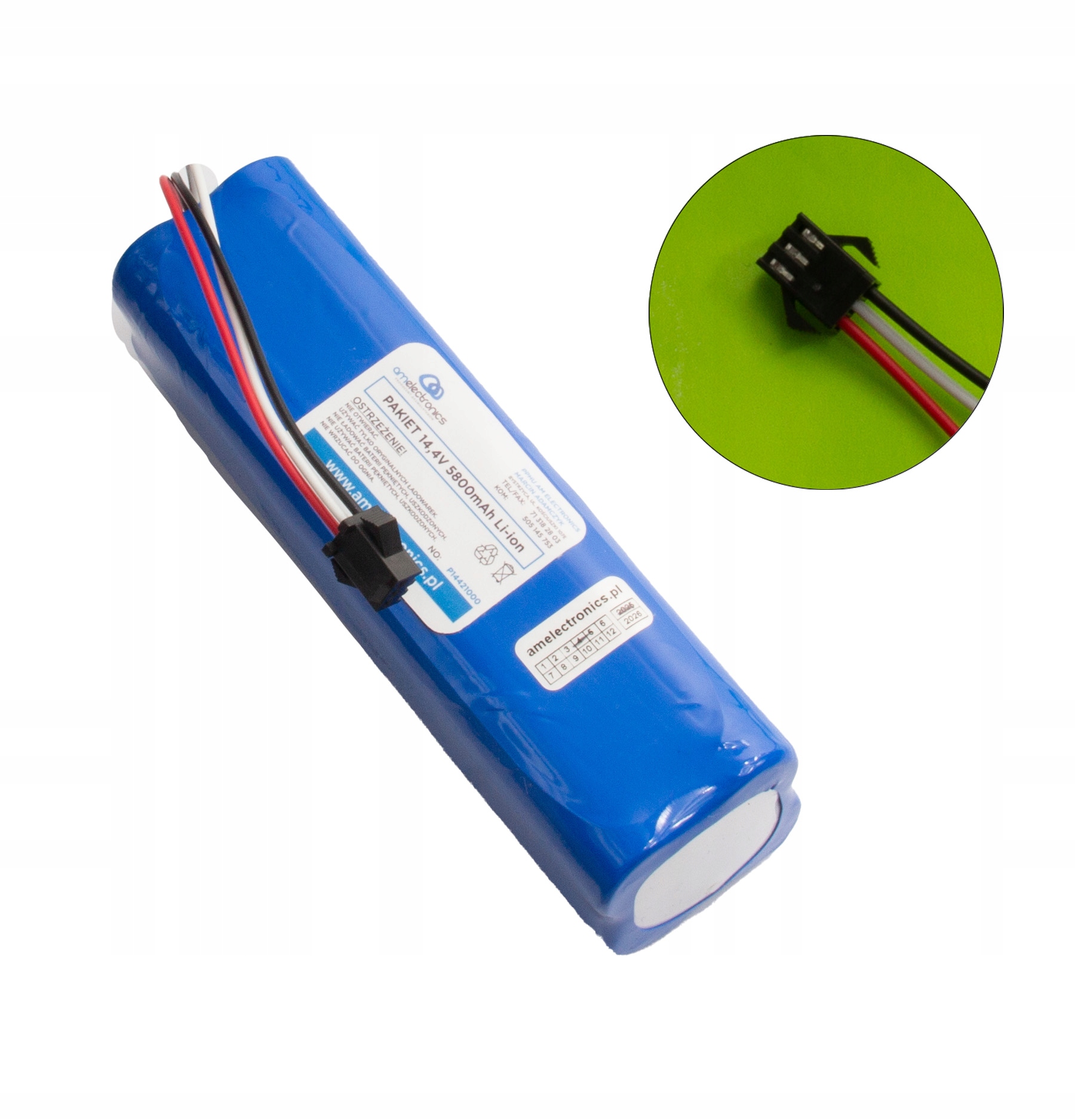 Akumulátor baterie pro Roidmi Eve plus 14,4V 6000mAh (0150)