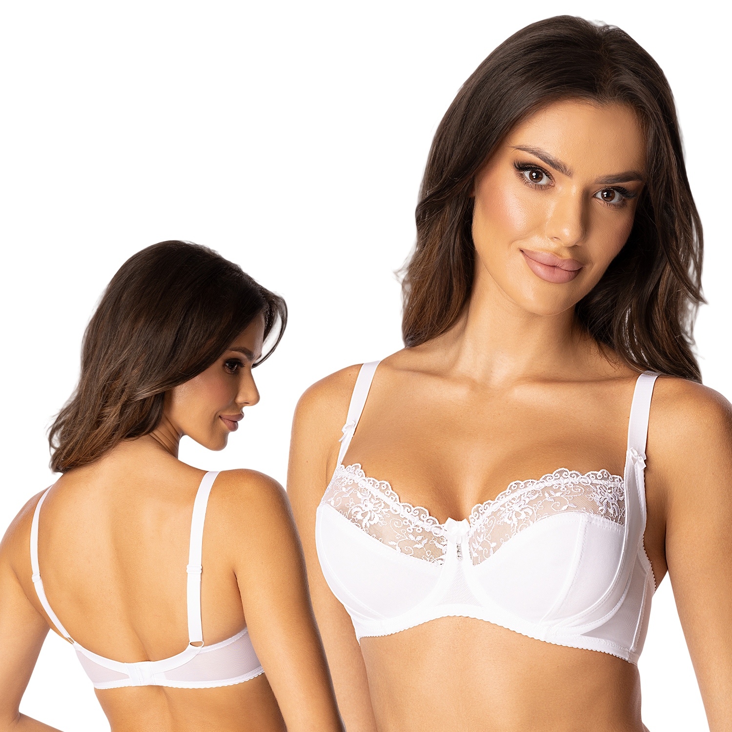 Róża Ljufu bílá 90E Měkká podprsenka