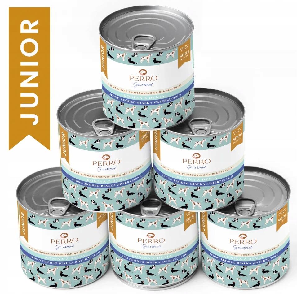 Perro mokra karma dla szczeniąt Konina Dynia 6x400g