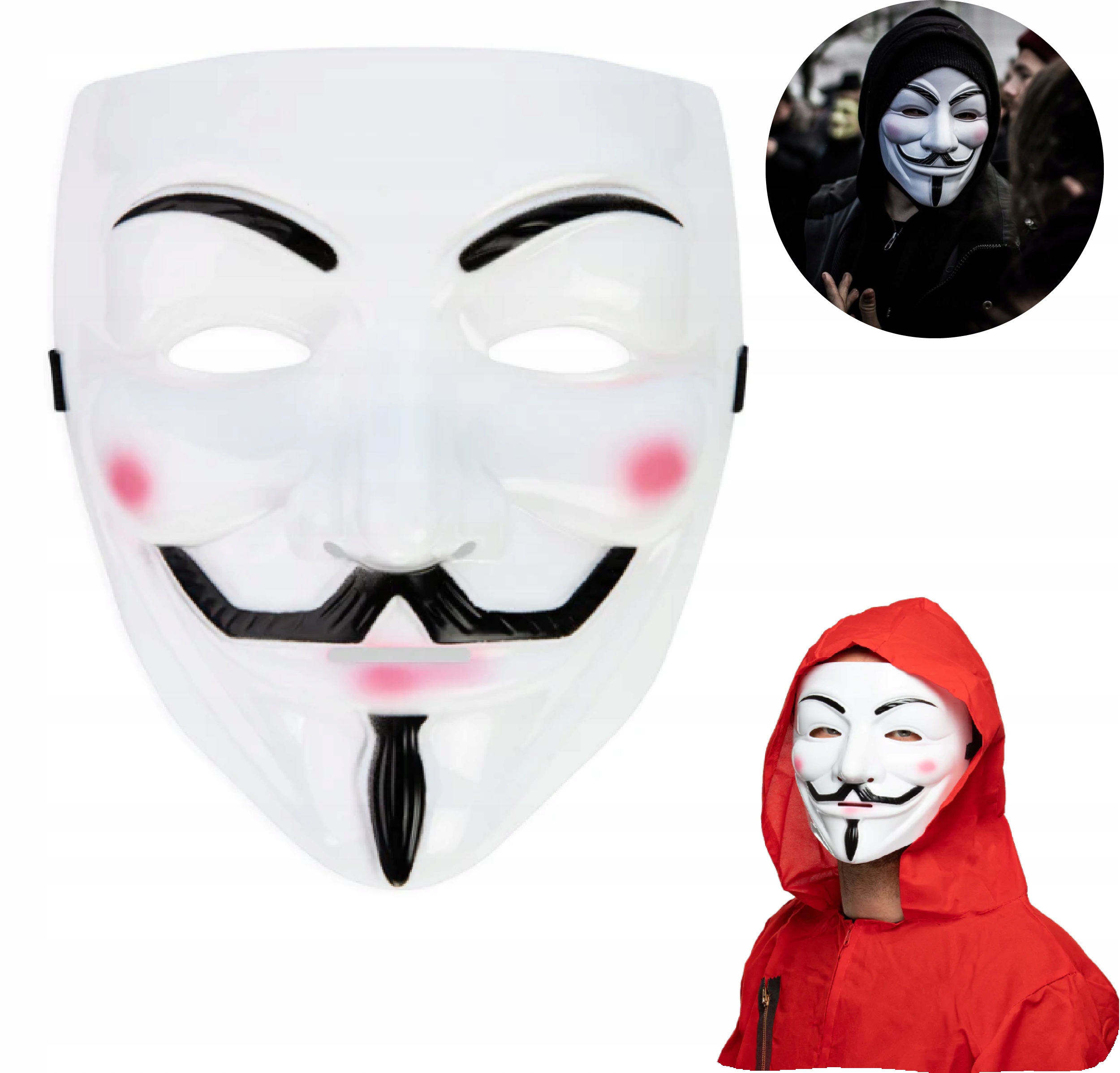 MASKA ANONYMOUS VENDETTA STOP ACTA HALLOWEEN karnawał przebranie strój