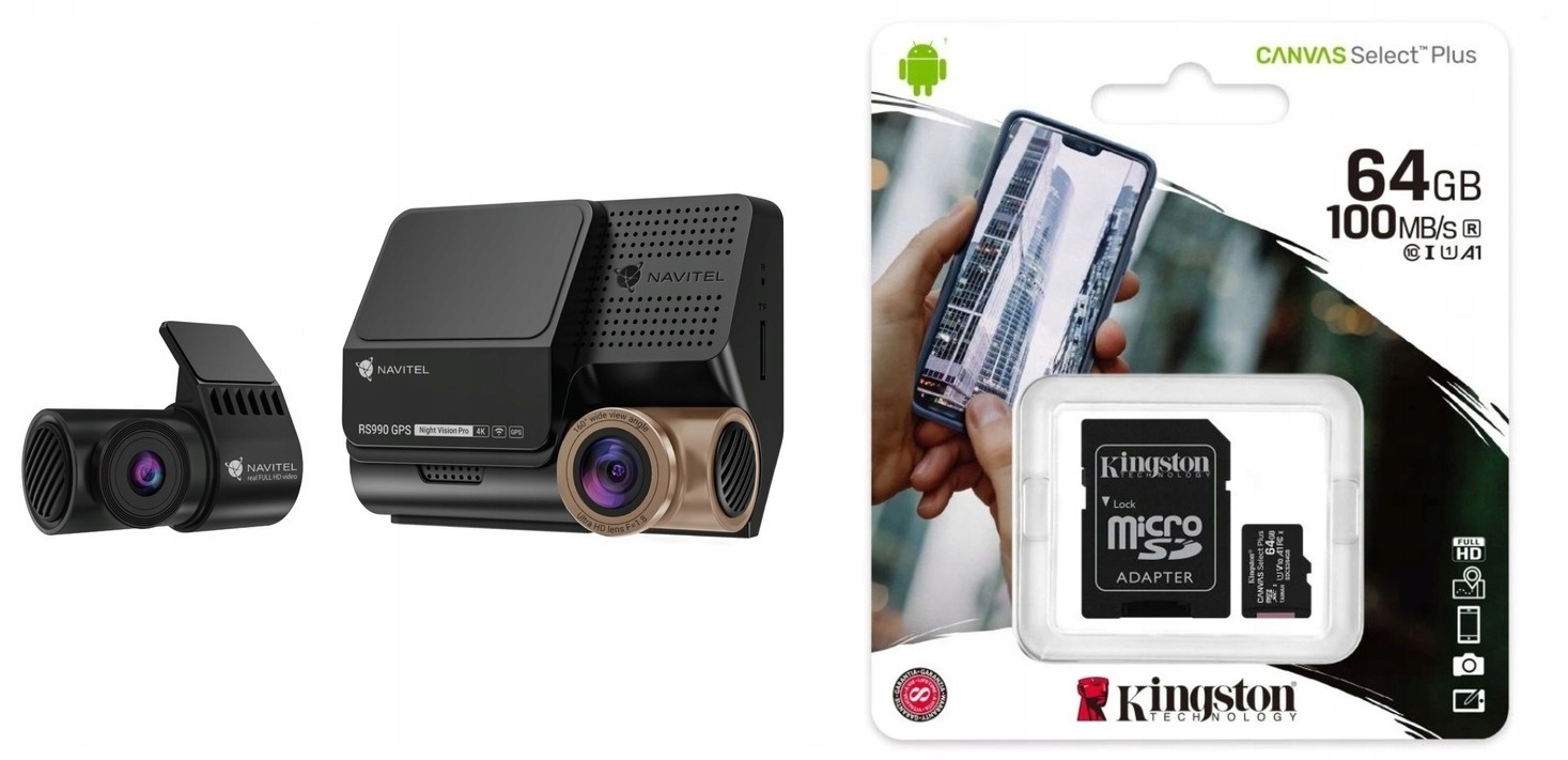 Navitel RS990 autokamera Gps Pro 4K Sony Starvis +++ 64GB