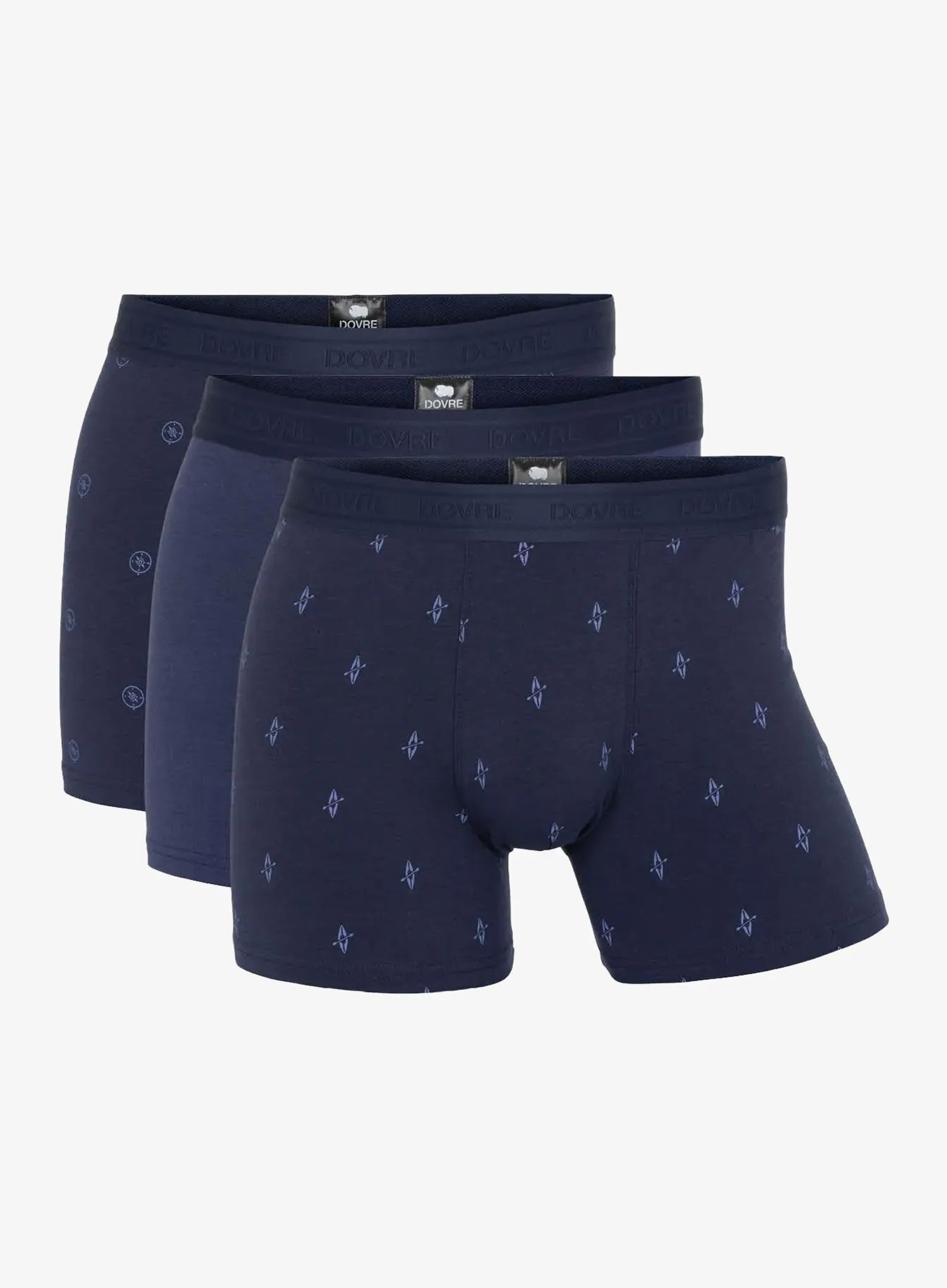 Termoaktivní boxerky Dovre Tights 3-Pack Bamboo navy/potisk S