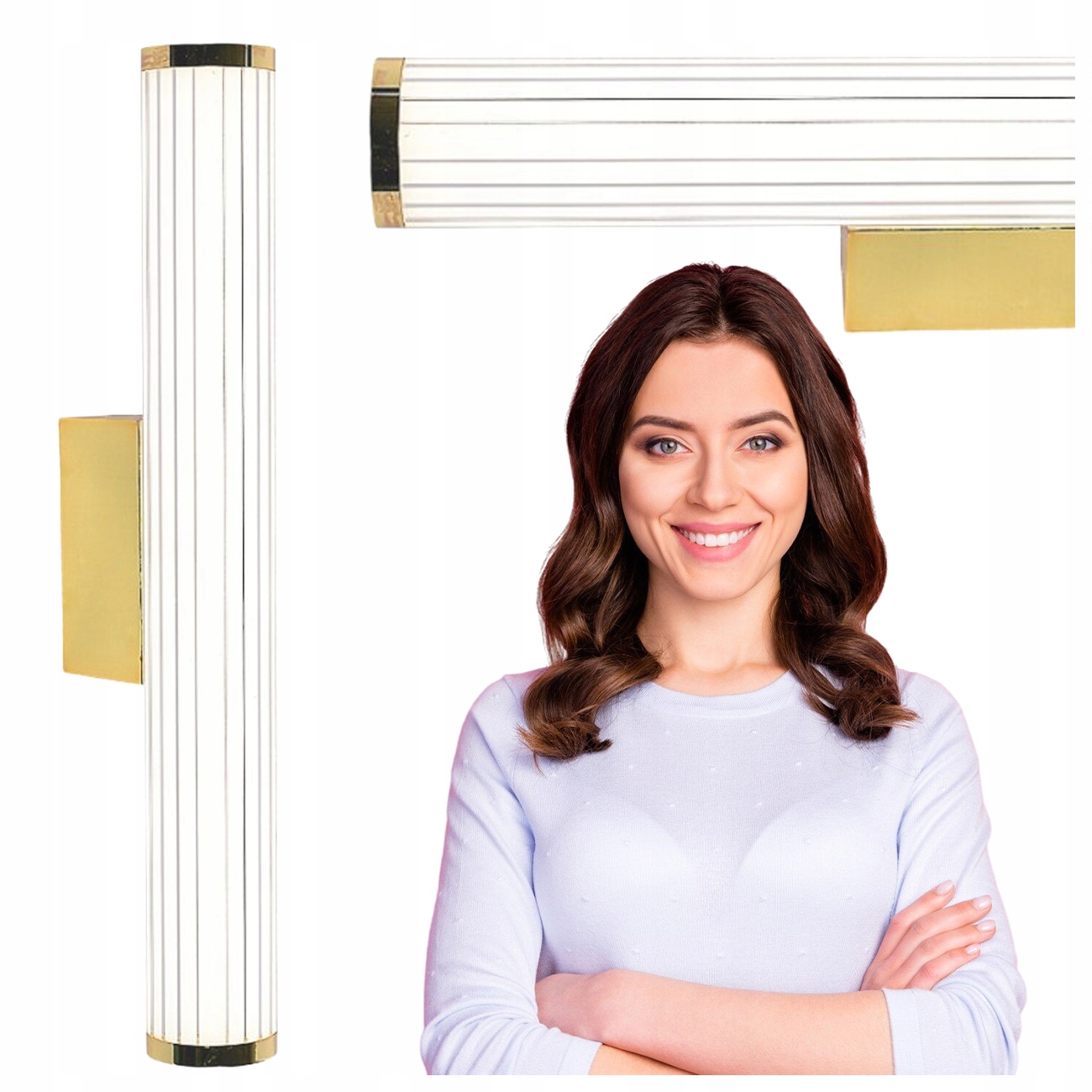 Nástěnná Lampa Vena 45 CM Zlatá Led 8W Proměnná Barva Cct Třída IP44