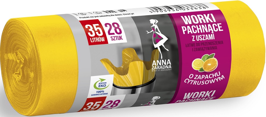 

Az Worki Na Śmieci z Uszami Zapach Cytrusów 35L