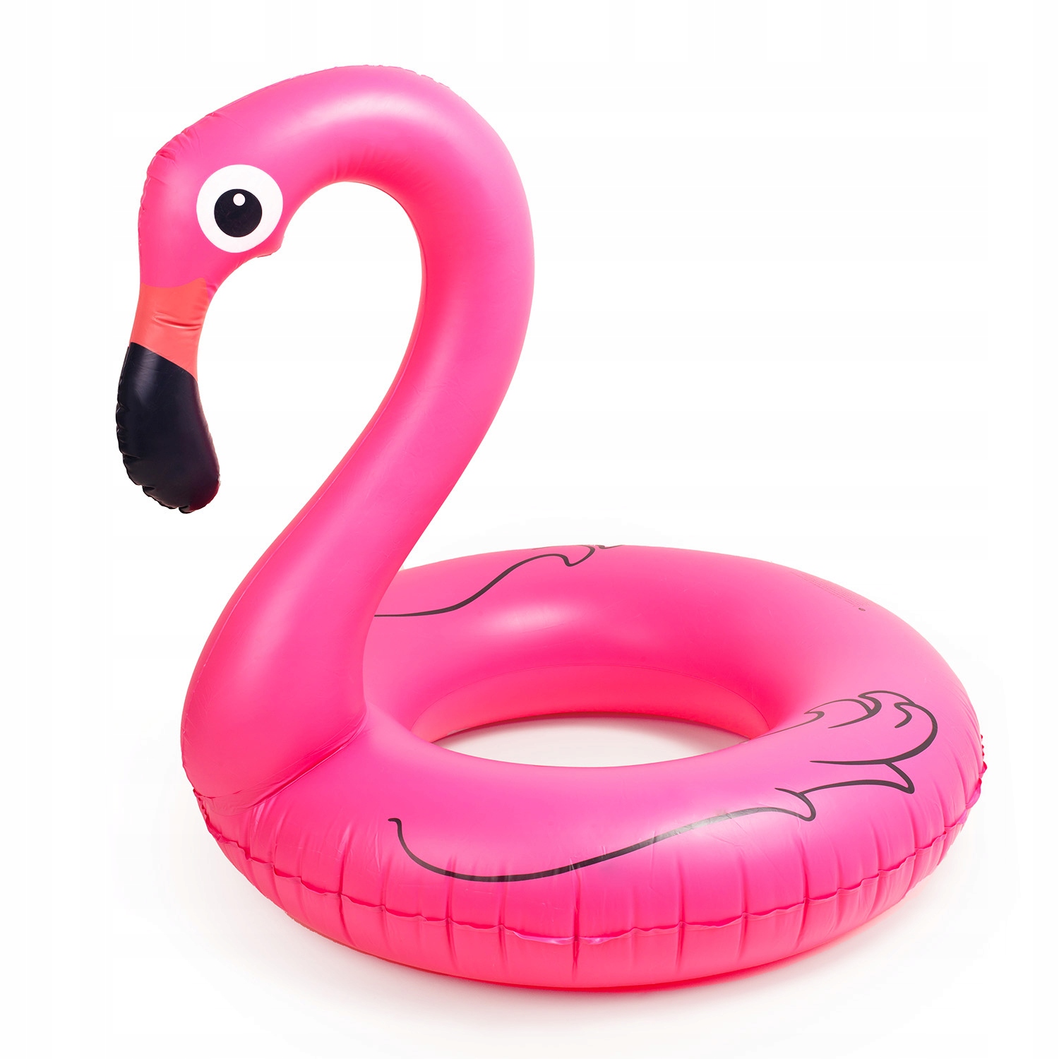 KOŁO DO PŁYWANIA WODY MATERAC DMUCHANY DUŻY PLAŻOWY NA BASEN FLAMING 120CM Długość 115 cm