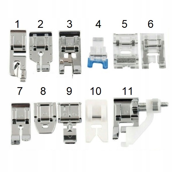 Stopki MATIC do maszyn do szycia - zestaw 11 sztuk Marka Inna
