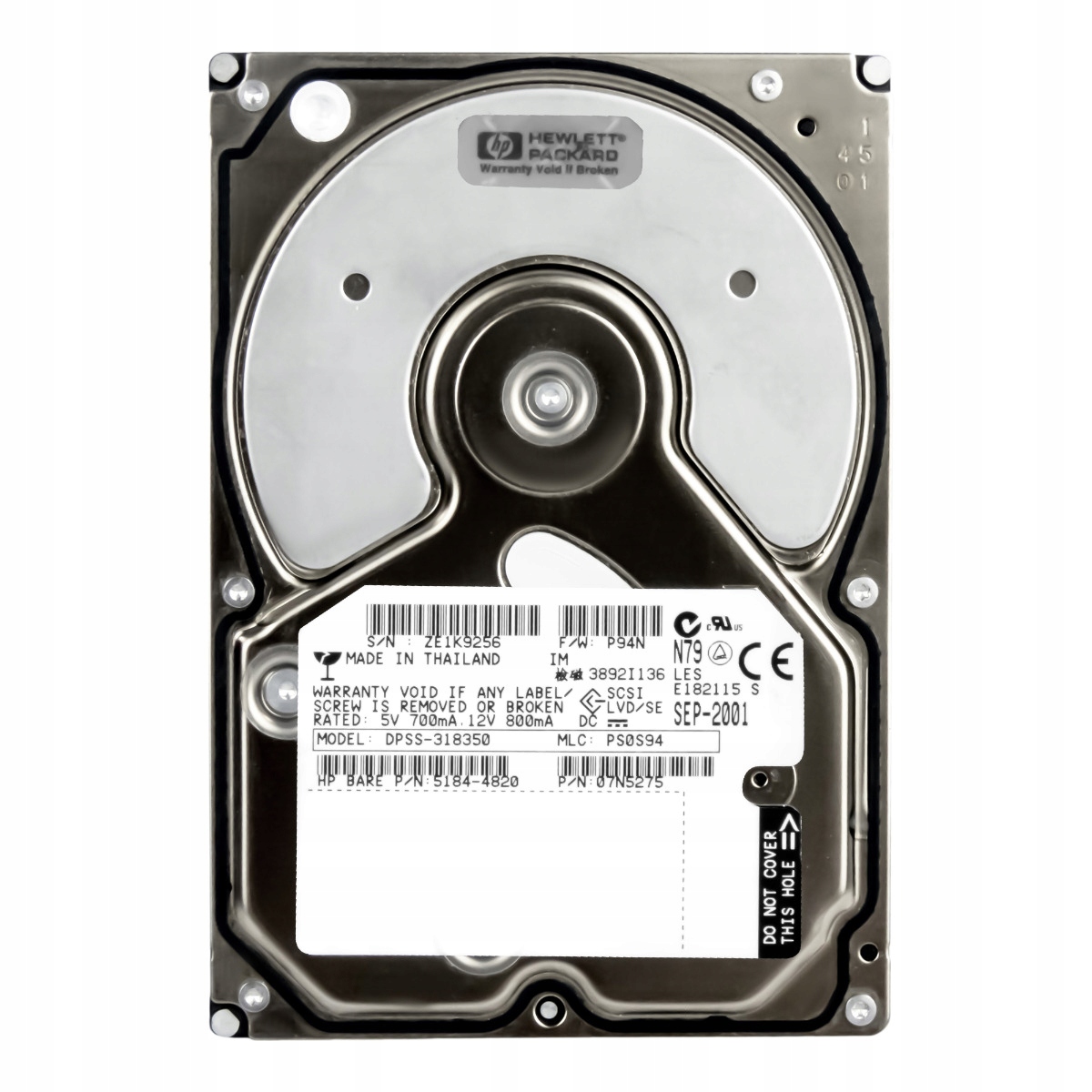 Hp 5184-4820 18.2GB 7.2K 4MB Scsi U160 3.5'' DPSS-318350