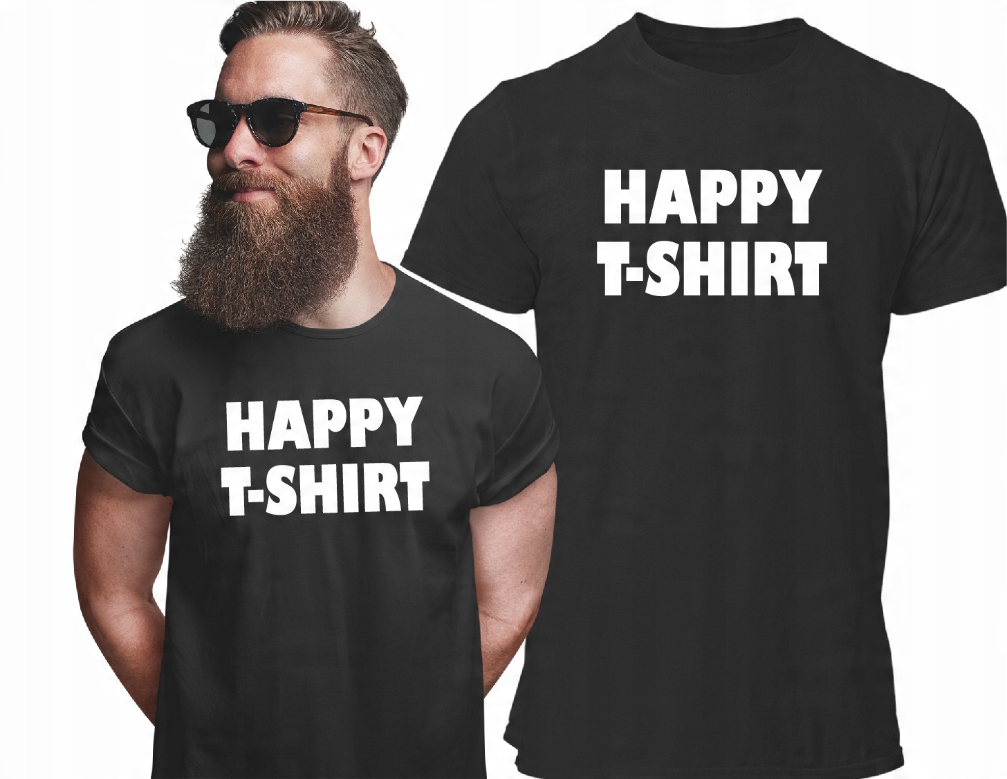 

Koszulka T-shirt Z Nadrukiem Happy T-shirt L