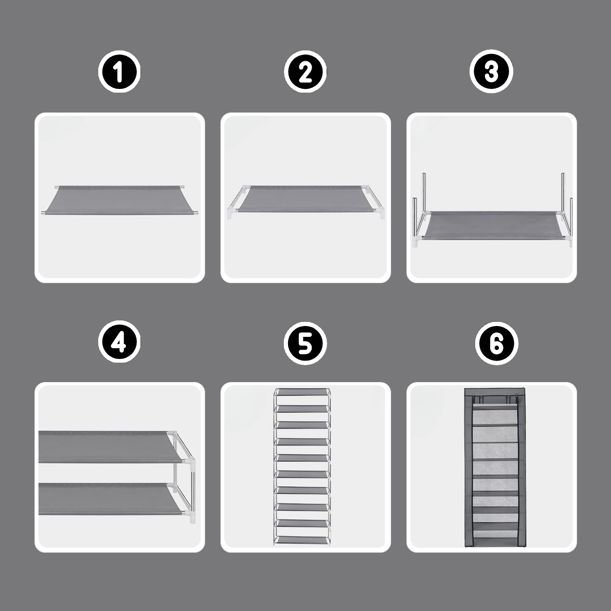 SZAFKA NA BUTY MATERIAŁOWA OBUWIE PÓŁKA REGAŁ XL ORGANIZER 9 PÓŁEK Marka Springos