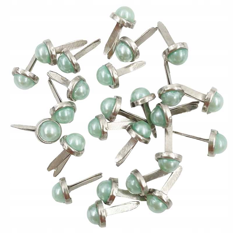 Ćwieki perłowe Wild Orchid Crafts miętowe 6mm