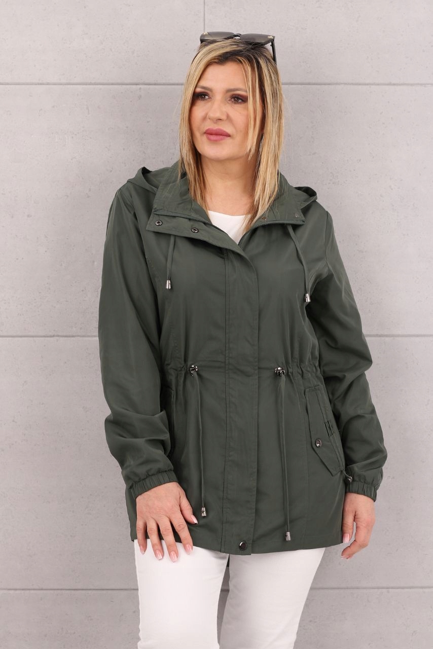LEKKA KURTKA PARKA DAMSKA PRZEJŚCIOWA MODNA NA WIOSNĘ DUŻE ROZMIARY Marka FEMIMODA