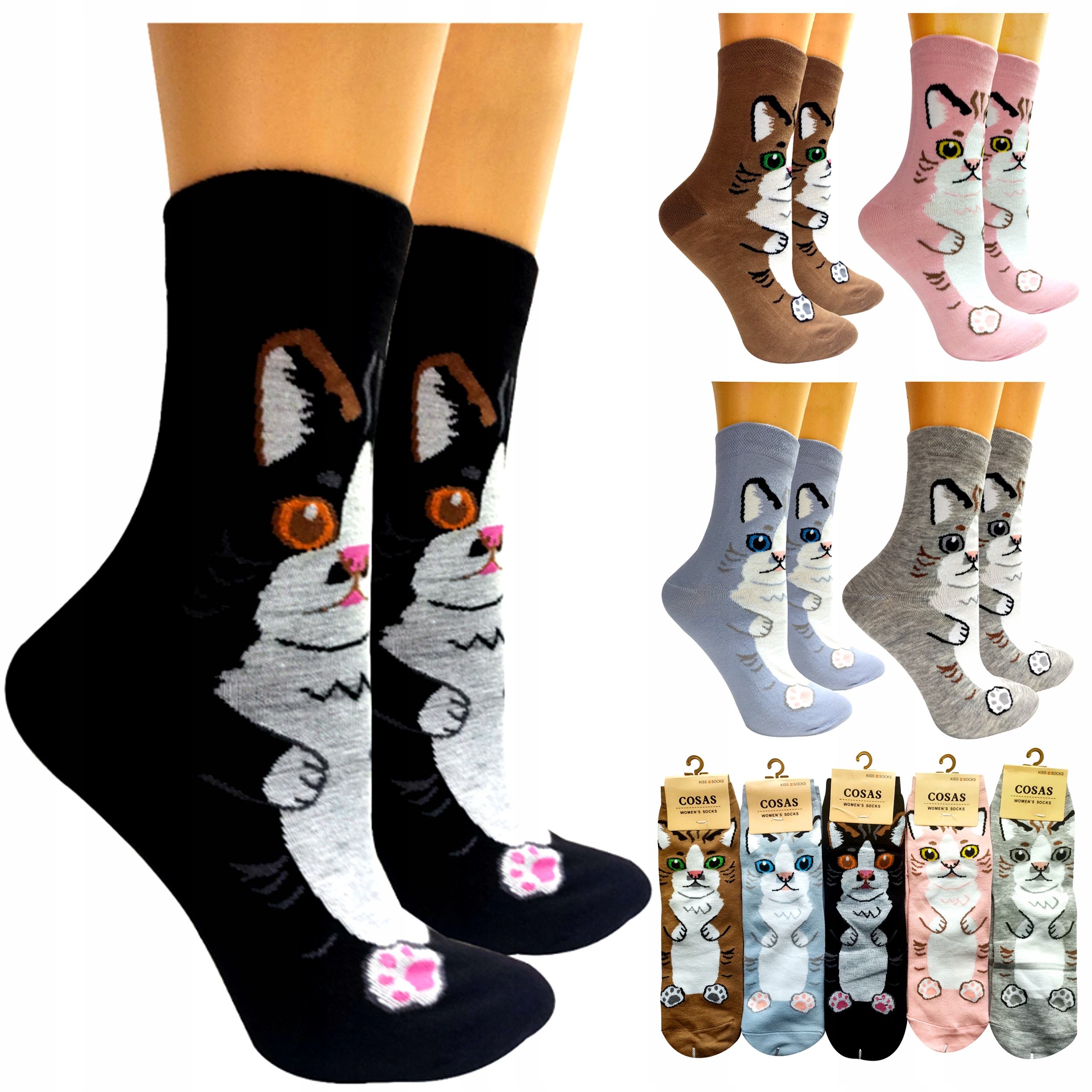 

5X Skarpety Skarpetki Bawełniane Cotton Wzory