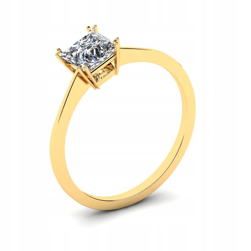 

Pierścionek Złoty Klasyczny Z Cyrkonią 5MM