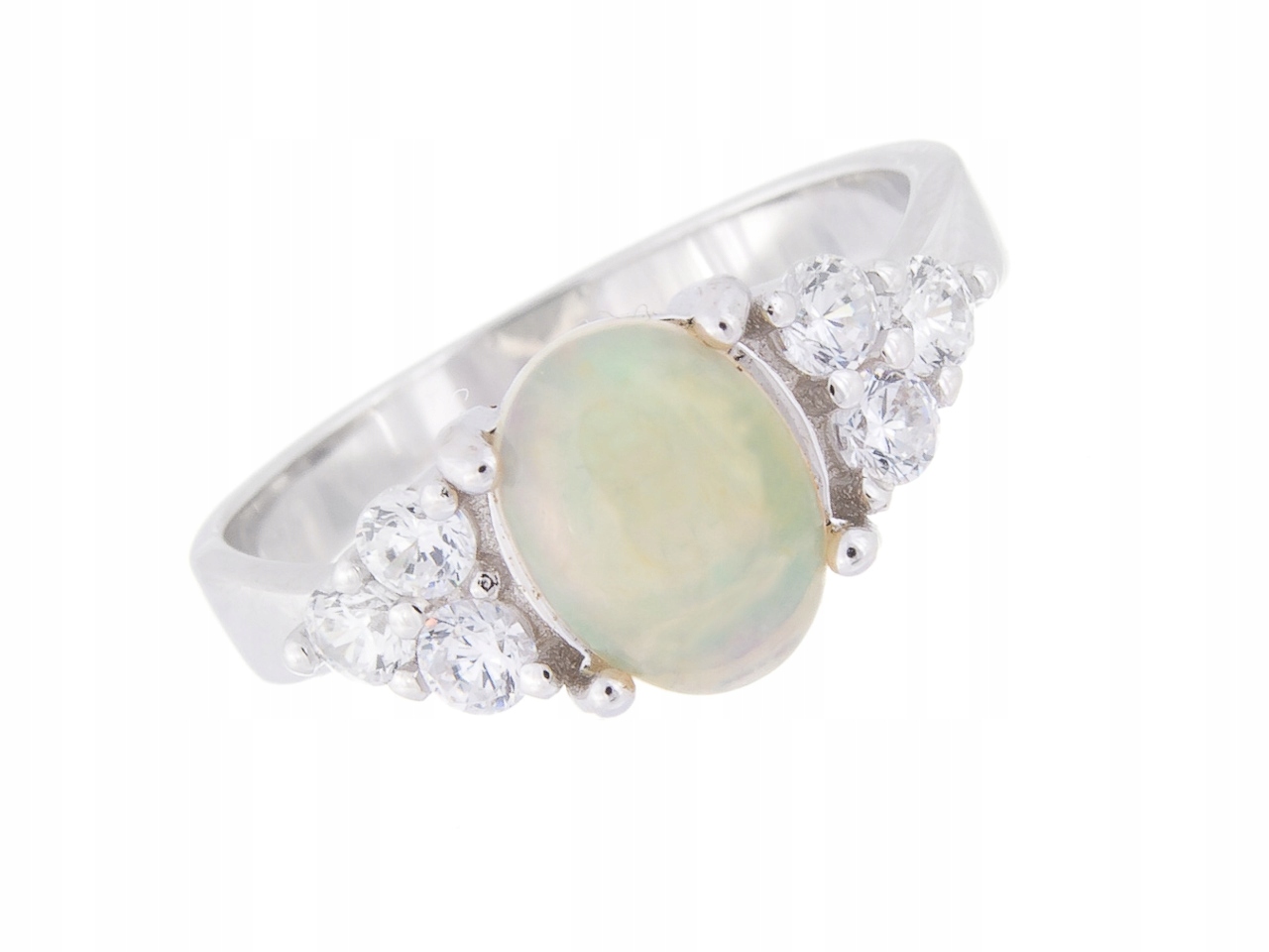 Stříbrný Prstýnek Prsten Vel Přírodní Opál