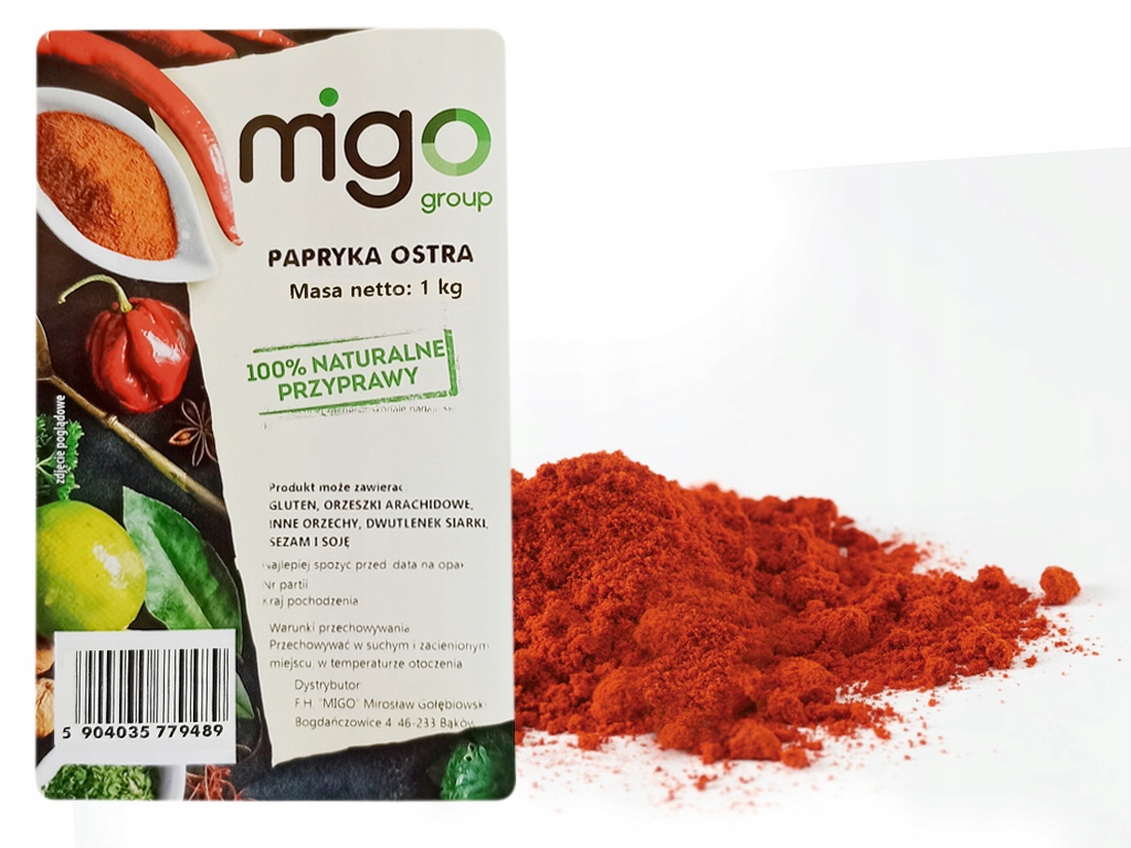 Papryka OSTRA mielona ASTA 100 - 1kg - MIGOgroup Marka MIGOgroup