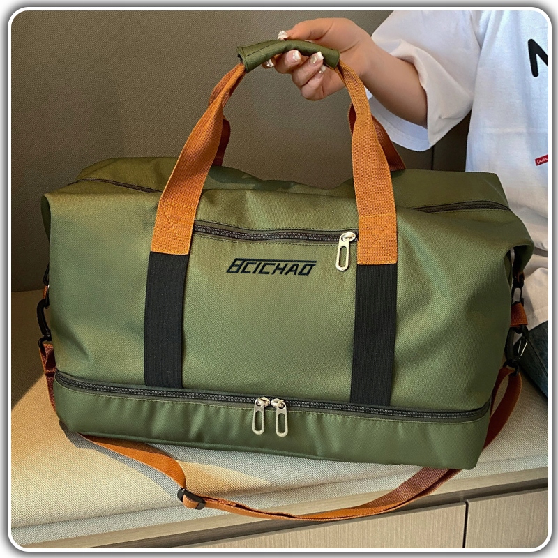 DAMSKA MĘSKA TORBA PODRÓŻNA SPORTOWA BAGAŻ DO JOGI NA SIŁOWNIĘ NA RAMIĘ 30L Wysokość 28 cm