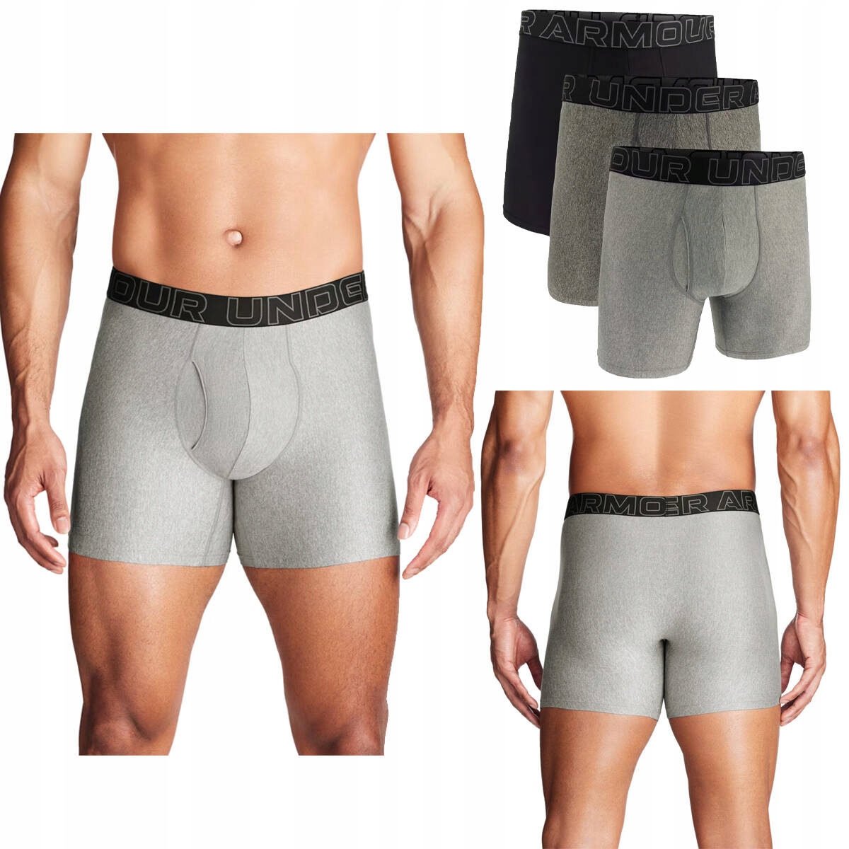 Under Armour Boxerky M Ua Perf Tech 6in-GRY šedá